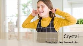  Presentation with swimming beautiful girl swims underwater - Theme consisting of audits - young beautiful blonde kid girl background and a coral colored foreground