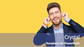  Presentation with bussines - Slide deck with audits - young handsome bussines man smiling background and a ocean colored foreground