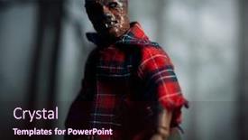  Presentation with action movie - Presentation design enhanced with aug-9-2019-horror-movie background and a wine colored foreground