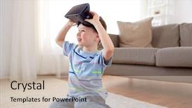  Presentation with augmented reality - Audience pleasing slide set consisting of augmented reality entertainment and people backdrop and a soft green colored foreground