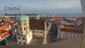  Presentation with renaissance - PPT theme having augsburg-germany-city-skyline background and a light blue colored foreground