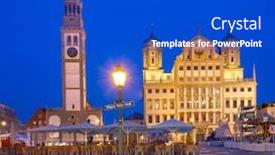  Presentation with world war 2 germany - Slide set featuring augsburg-germany-townscape-at-rathausplatz background and a cobalt blue colored foreground