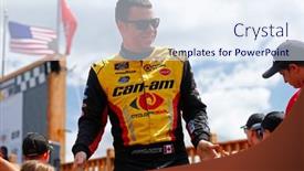  Presentation with sports car - PPT theme consisting of august-11-2018-lexington-ohio background and a sky blue colored foreground