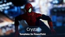  Presentation with spiderman - Cool new presentation theme with august-2-2020-scene backdrop and a navy blue colored foreground