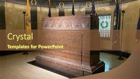  Presentation with abraham lincoln - PPT theme having august-24-2020-springfield-illinois background and a tawny brown colored foreground