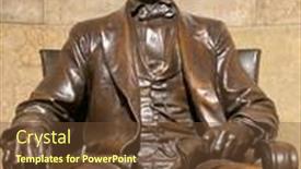  Presentation with abraham lincoln - Slide set enhanced with august-24-2020-springfield-illinois background and a tawny brown colored foreground