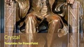  Presentation with abraham lincoln - Presentation theme consisting of august-24-2020-springfield-illinois background and a tawny brown colored foreground