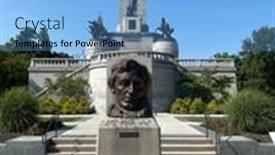  Presentation with abraham lincoln - Presentation design having august-24-2020-springfield-illinois background and a light blue colored foreground