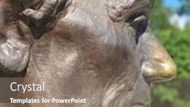  Presentation with abraham lincoln - Audience pleasing presentation theme consisting of august-24-2020-springfield-illinois backdrop and a gray colored foreground