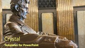  Presentation with abraham lincoln - Presentation design consisting of august-24-2020-springfield-illinois background and a tawny brown colored foreground