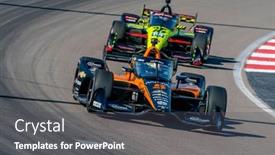  Presentation with raceway - PPT theme featuring august-28-2020-madison-illinois background and a dark gray colored foreground