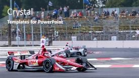  Presentation with raceway - Cool new PPT theme with august-30-2019-portland-oregon backdrop and a ocean colored foreground