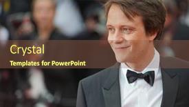  Presentation with hidden - Beautiful slides featuring august-diehl-attend-the-screening backdrop and a tawny brown colored foreground