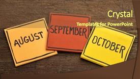  Presentation with black ink - Beautiful PPT theme featuring august september and october - handwriting backdrop and a tawny brown colored foreground