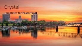  Presentation with skyline - PPT theme with augusta-georgia-usa-downtown-skyline background and a  colored foreground