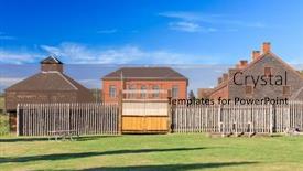  Presentation with maine - Theme having augusta-maine-usa-at-historic background and a coral colored foreground