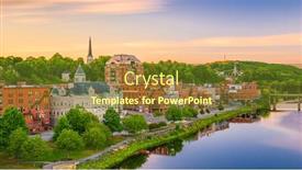  Presentation with maine - PPT theme having augusta-maine-usa-skyline background and a tawny brown colored foreground