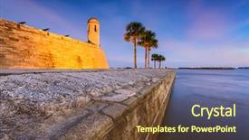  Presentation with florida us1 - Amazing presentation theme having augustine florida at the castillo backdrop and a tawny brown colored foreground