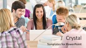  Presentation with professor - Theme featuring treasures heaven - paper note dollars as part background and a sky blue colored foreground