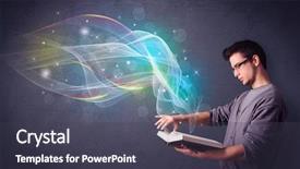  Presentation with book - Beautiful theme featuring aura - casual young man holding book backdrop and a dark gray colored foreground