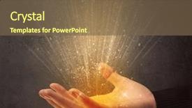  Presentation with yellow beige light brown travertine - Audience pleasing PPT theme consisting of aura - yellow ray of light coming backdrop and a tawny brown colored foreground