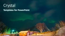  Presentation with aurora borealis northern lights - Audience pleasing slide deck consisting of aurora-borealis-green-northern-lights backdrop and a navy blue colored foreground