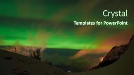  Presentation with aurora borealis northern lights - Slide deck with aurora-borealis-green-northern-lights background and a tawny brown colored foreground