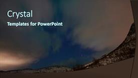  Presentation with green lights - PPT theme enhanced with aurora-borealis-green-northern-lights background and a tawny brown colored foreground