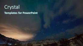  Presentation with green lights - Slide deck with aurora-borealis-green-northern-lights background and a ocean colored foreground