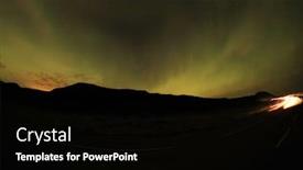  Presentation with aurora borealis - Presentation design featuring aurora borealis in iceland europe background and a black colored foreground