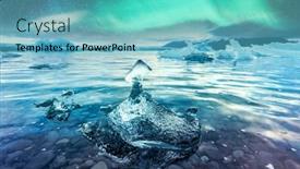  Presentation with lagoon - Audience pleasing presentation design consisting of aurora-borealis-northen-light backdrop and a seafoam green colored foreground