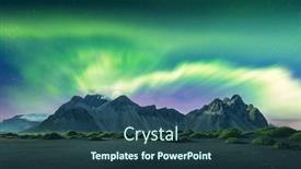  Presentation with aurora - Slide deck enhanced with aurora-borealis-northern-lights-over background and a ocean colored foreground