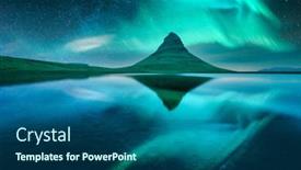  Presentation with aurora - Audience pleasing slide deck consisting of aurora-borealis-northern-lights-over backdrop and a ocean colored foreground