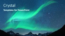  Presentation with aurora - Amazing slide set having aurora-borealis-northern-lights backdrop and a ocean colored foreground