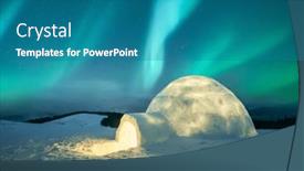 Presentation with aurora borealis northern lights - Presentation theme enhanced with aurora-borealis-northern-lights background and a teal colored foreground