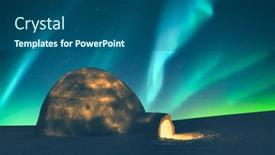  Presentation with aurora borealis northern lights - Slide set enhanced with aurora-borealis-northern-lights background and a ocean colored foreground