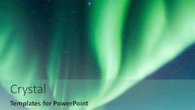  Presentation with aurora borealis northern lights - Theme consisting of aurora-borealis-northern-lights background and a seafoam green colored foreground