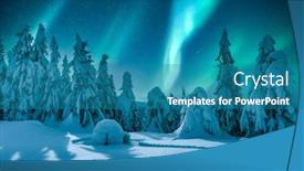  Presentation with aurora borealis northern lights - PPT theme having aurora-borealis-northern-lights and a teal colored foreground