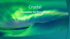  Presentation with aurora - Audience pleasing slide deck consisting of aurora-borealis-over-fantastic-winter backdrop and a ocean colored foreground