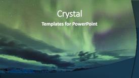  Presentation with aurora borealis - Presentation consisting of aurora borealis over jokulsarlon lagoon background and a ocean colored foreground