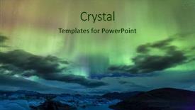  Presentation with aurora borealis - Slides having aurora borealis over jokulsarlon lagoon background and a seafoam green colored foreground