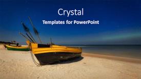  Presentation with aurora - Presentation design with aurora-lights-over-the-baltic background and a navy blue colored foreground