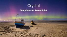  Presentation with aurora - PPT theme enhanced with aurora-over-the-baltic-sea background and a navy blue colored foreground