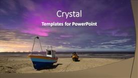  Presentation with aurora - Slide set having aurora-over-the-baltic-sea background and a violet colored foreground