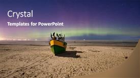  Presentation with aurora - Slides with aurora-over-the-baltic-sea background and a navy blue colored foreground