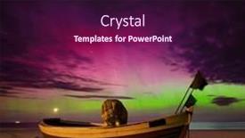  Presentation with aurora - Slide deck with aurora-over-the-baltic-sea background and a wine colored foreground