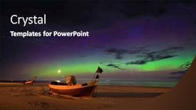  Presentation with aurora - Slides featuring aurora-over-the-baltic-sea background and a wine colored foreground