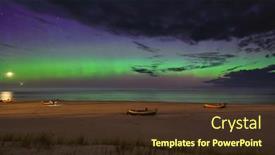  Presentation with aurora - PPT layouts consisting of aurora-over-the-baltic-sea background and a tawny brown colored foreground