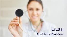  Presentation with auscultate - PPT theme with auscultation - stethoscope to auscultate during medical background and a  colored foreground