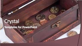  Presentation with government - Slides with austerity - empty state coffers debt background and a tawny brown colored foreground